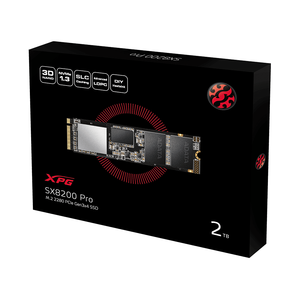 Ssd Xpg 2Tb Sx8200Pro M.2 Asx8200Pnp-2Ttc Nvme 3500/3000