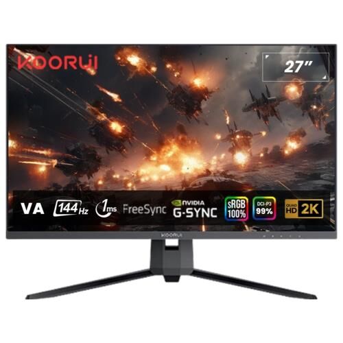 Monitor Koorui 27&Amp;Quot; 27E1Qa 144Hz 1Ms 2560X1440 Hdmi+Dp Gaming