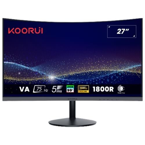 Monitor Koorui 27&Amp;Quot; 27N5C Curved 75Hz 5Ms Vga+Hdmi